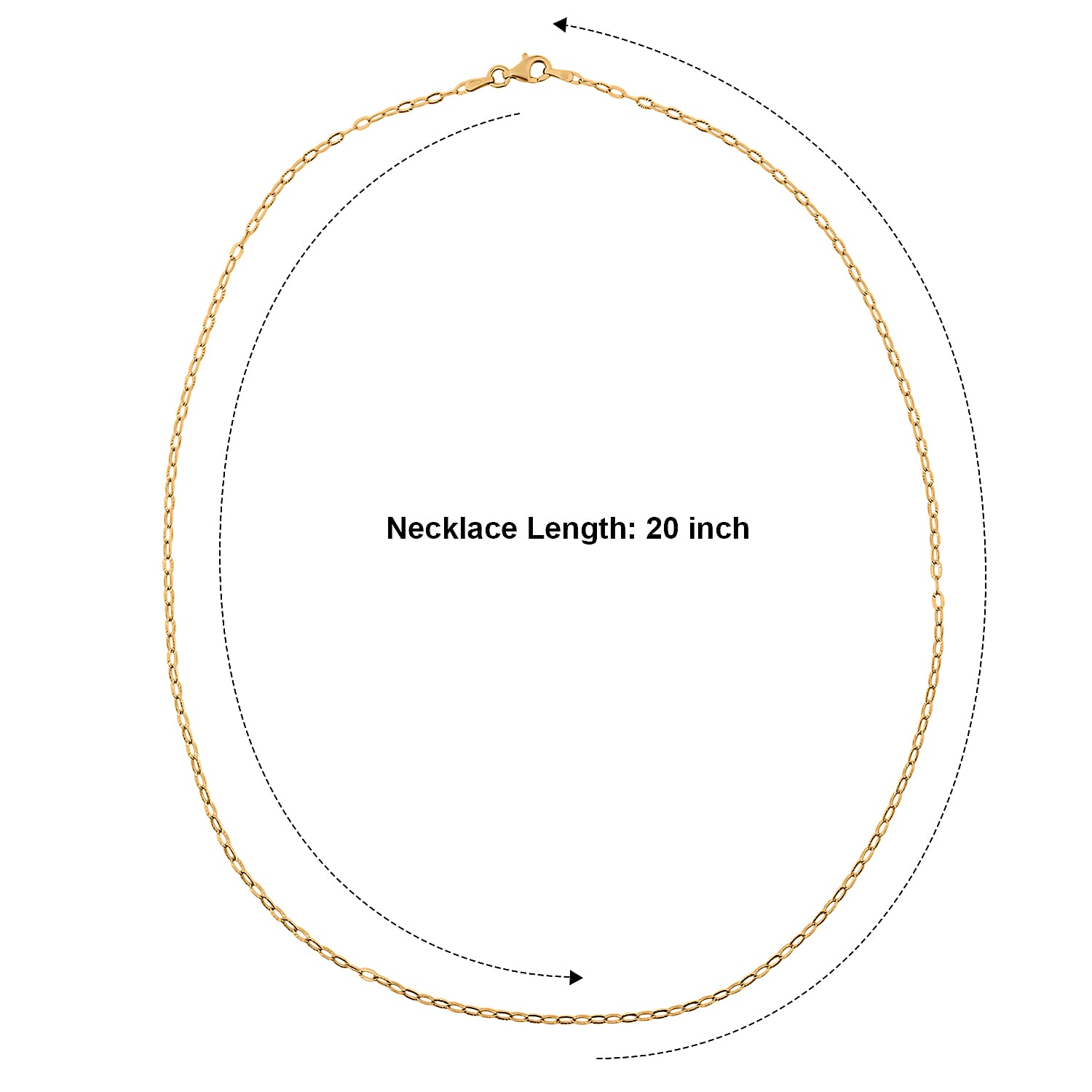 Italian 1.2mm Drop Oval Star Chain Necklace in 14K YG Over Sterling Silver 2.15 Grams 20 Inches