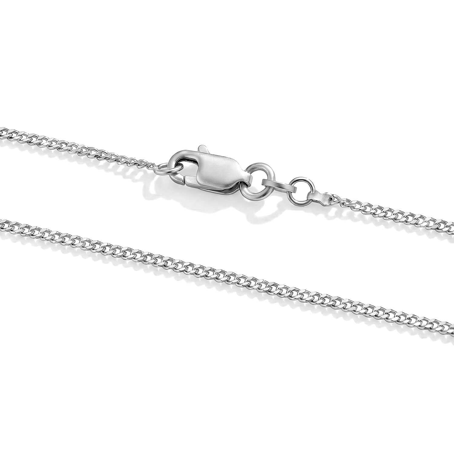 1.25mm Grumeta Super Flat Light Chain Necklace in Sterling Silver 2.50 Grams 20 Inches