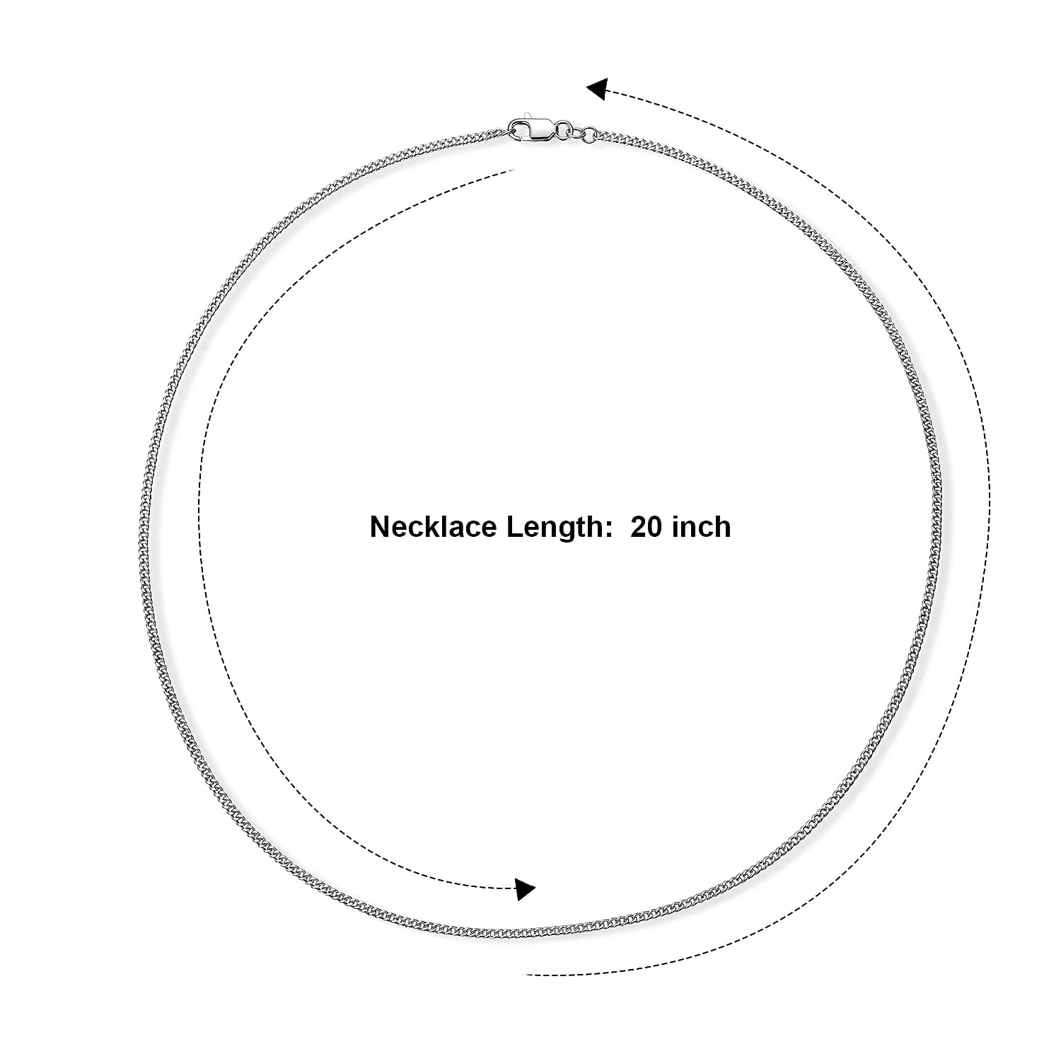 1.25mm Grumeta Super Flat Light Chain Necklace in Sterling Silver 2.50 Grams 20 Inches