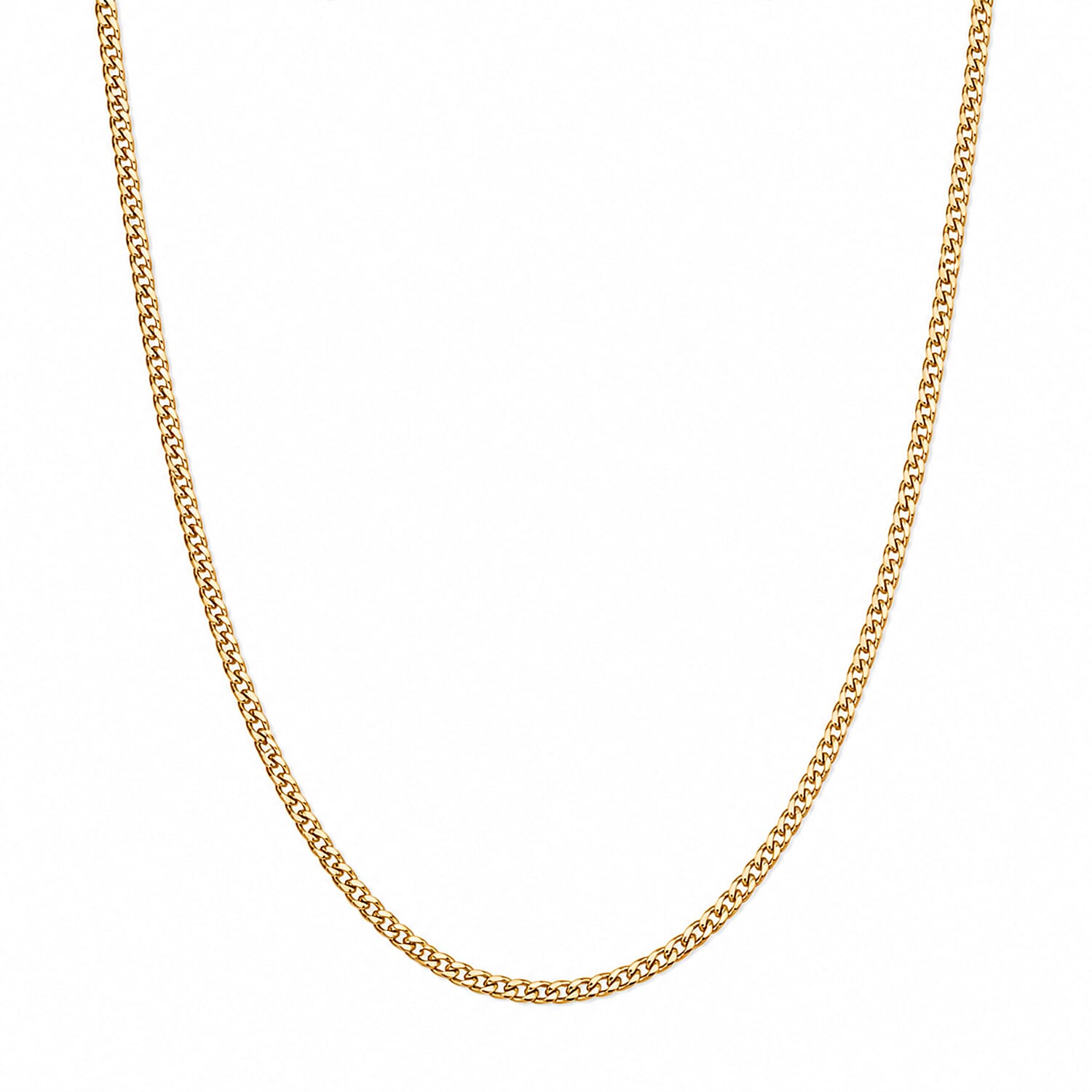 1.2mm Grumeta Super Flat Light Chain Necklace in 14K YG Over Sterling Silver 2.50 Grams 20 Inches