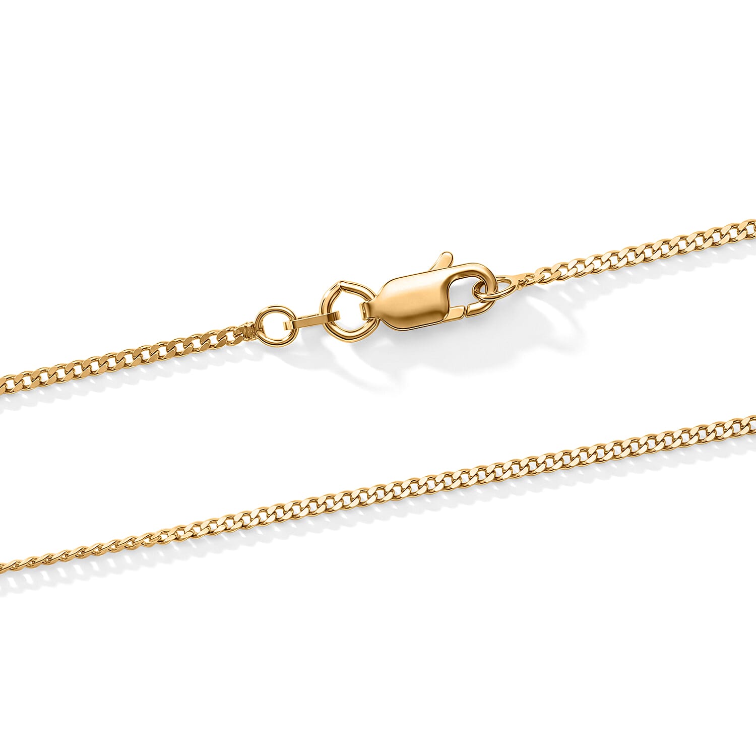1.2mm Grumeta Super Flat Light Chain Necklace in 14K YG Over Sterling Silver 2.50 Grams 20 Inches
