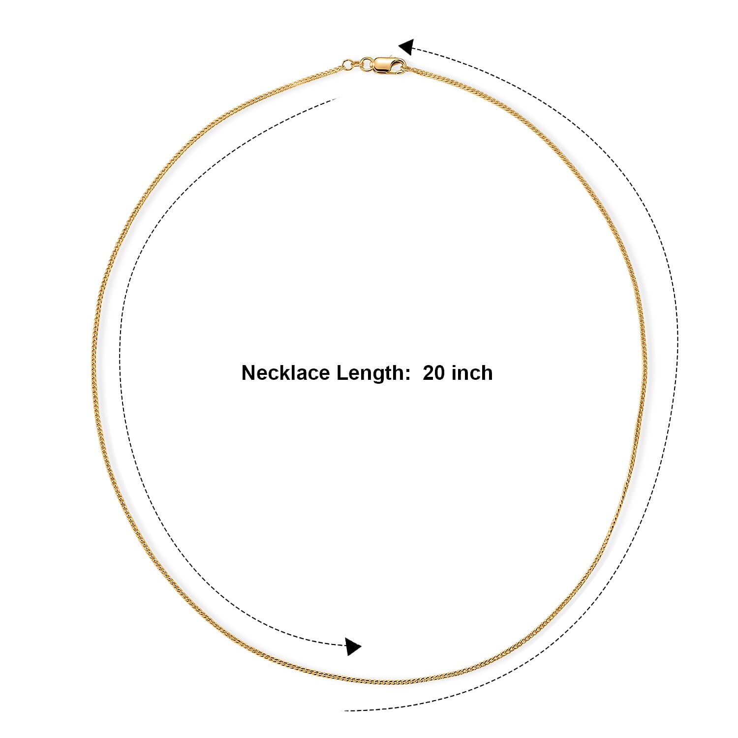 1.2mm Grumeta Super Flat Light Chain Necklace in 14K YG Over Sterling Silver 2.50 Grams 20 Inches