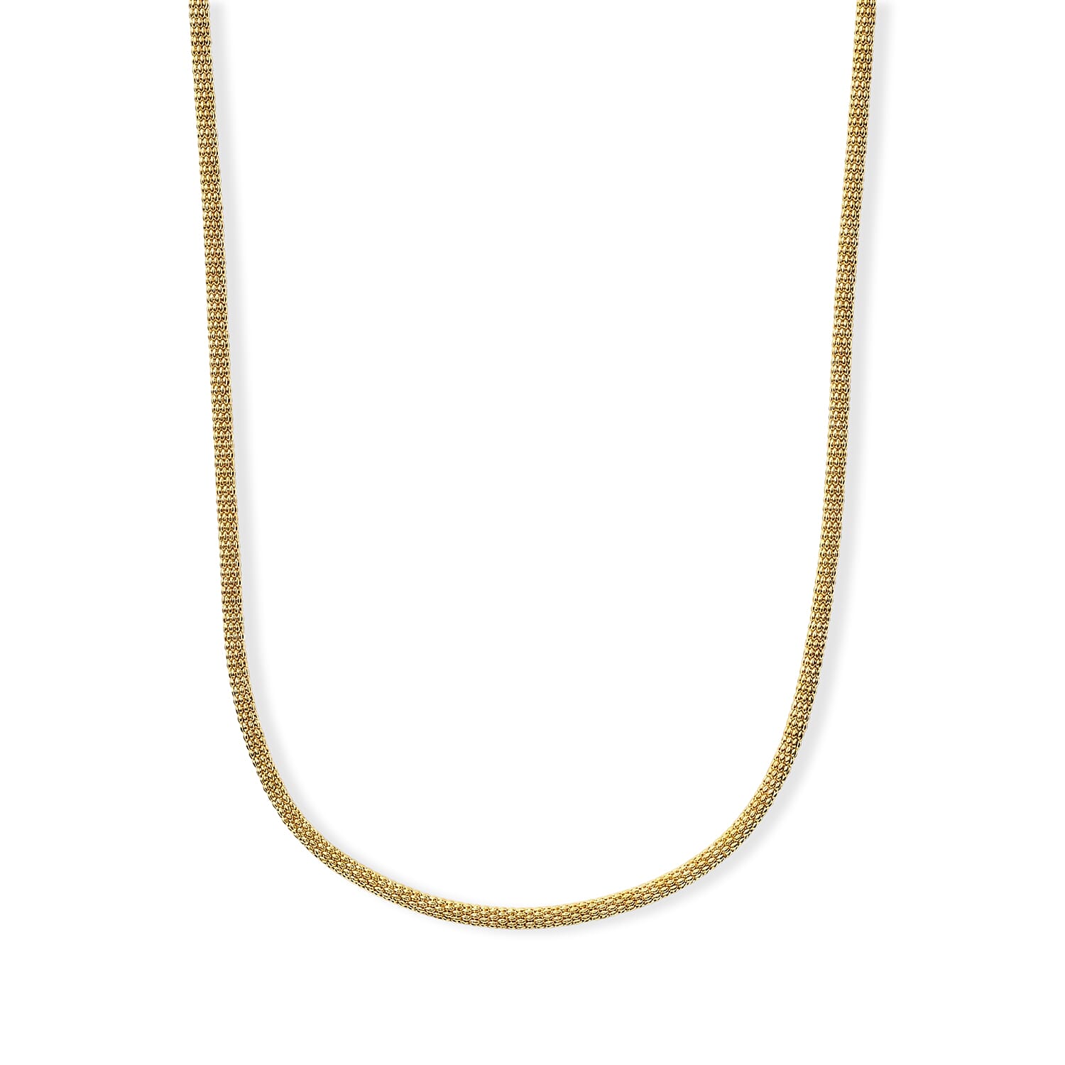 Italian 10mm Popcorn New Light Chain Necklace in 14K YG Over Sterling Silver 8.30 Grams 20 Inches