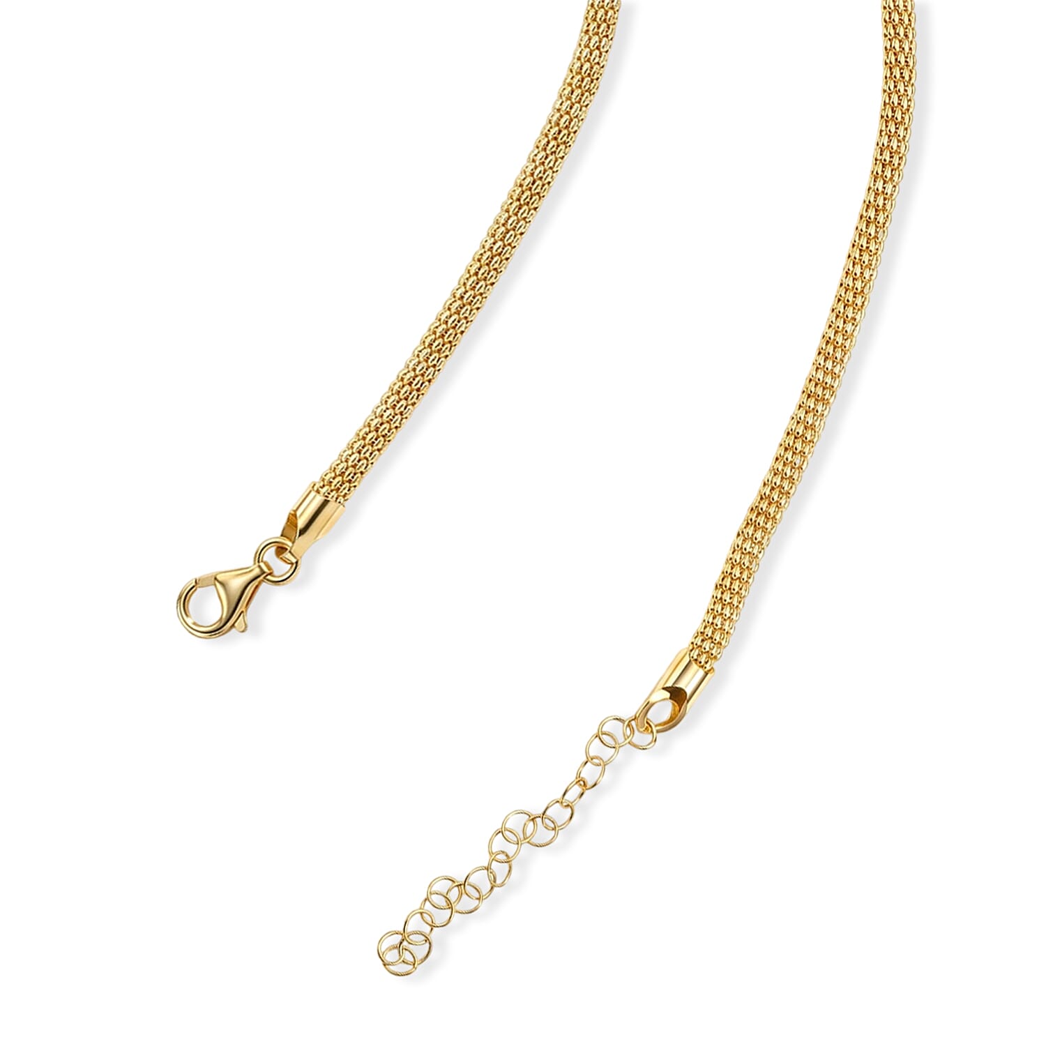 Italian 10mm Popcorn New Light Chain Necklace in 14K YG Over Sterling Silver 8.30 Grams 20 Inches