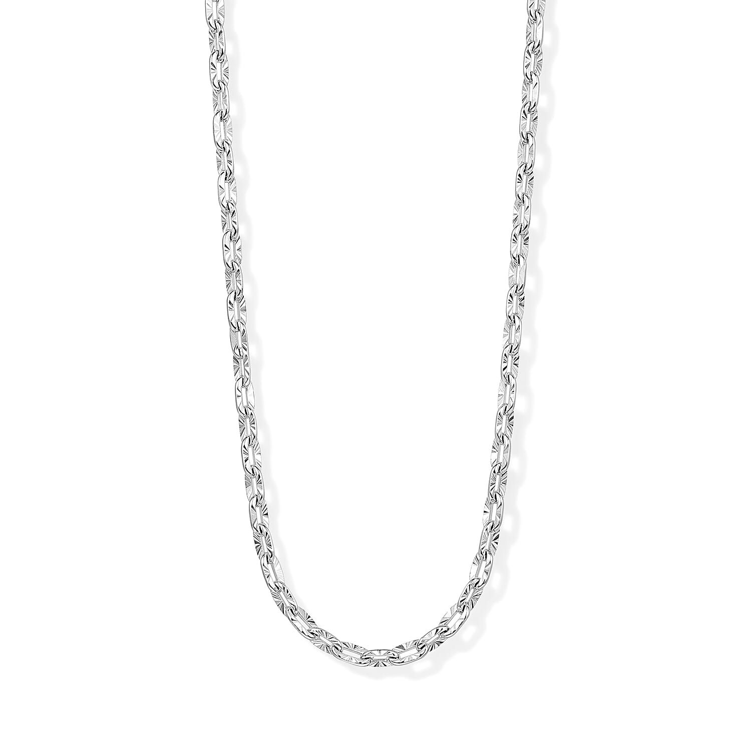 1.4mm Coffee Star Chain Necklace in Sterling Silver 2.75 Grams 20 Inches