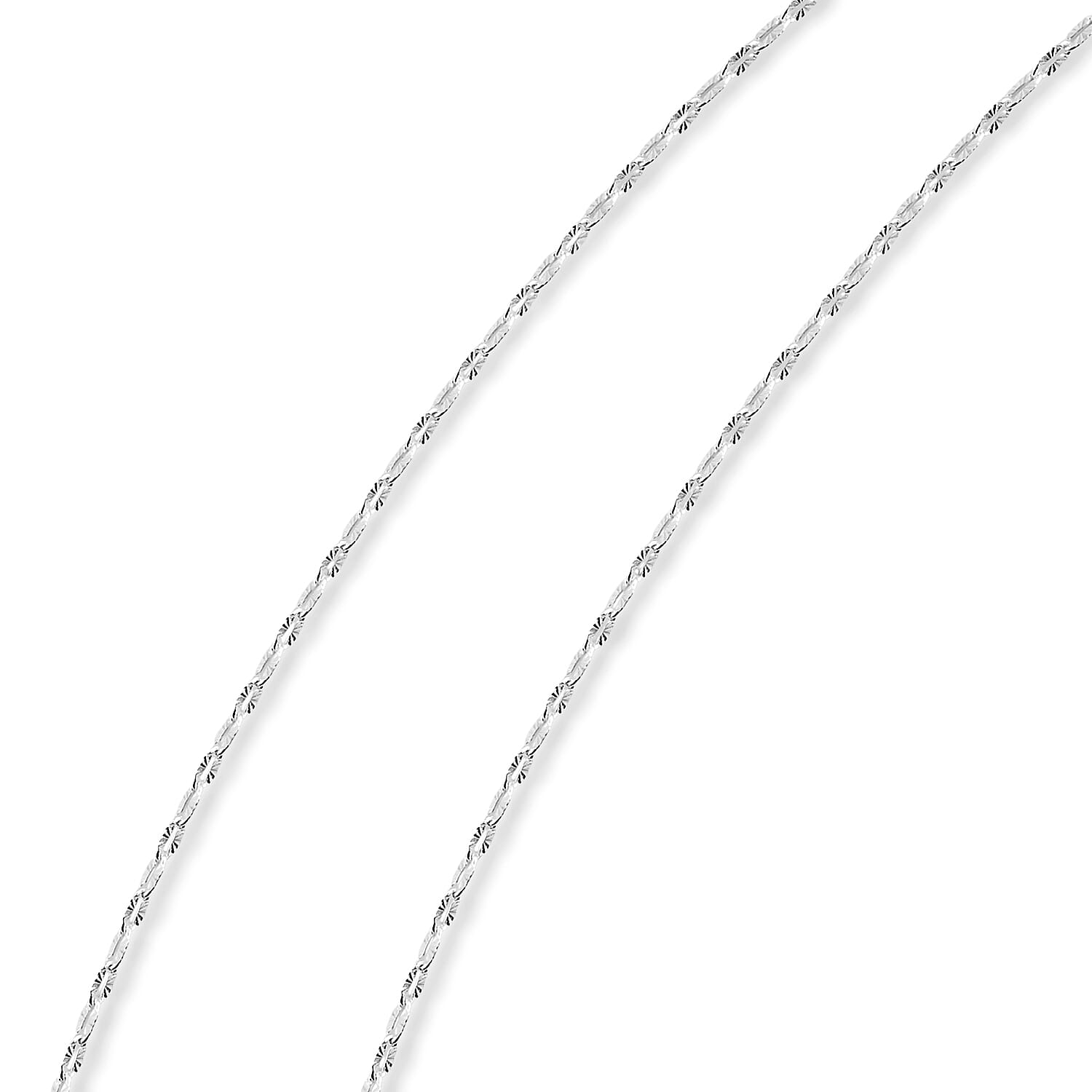 1.4mm Coffee Star Chain Necklace in Sterling Silver 2.75 Grams 20 Inches