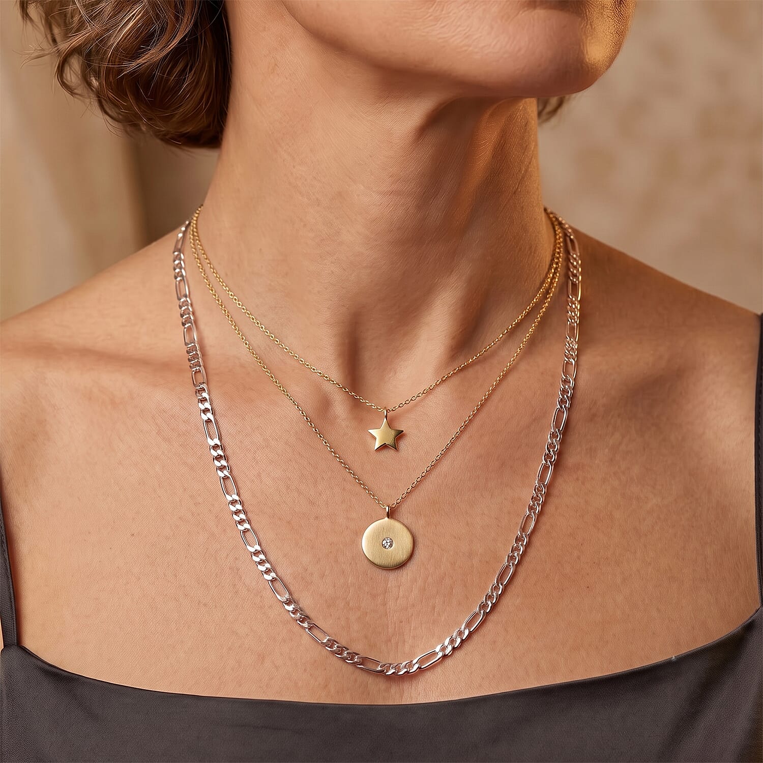 4.5mm Figaro Superflat Necklace in Sterling Silver 24 Inches 11.48 Grams