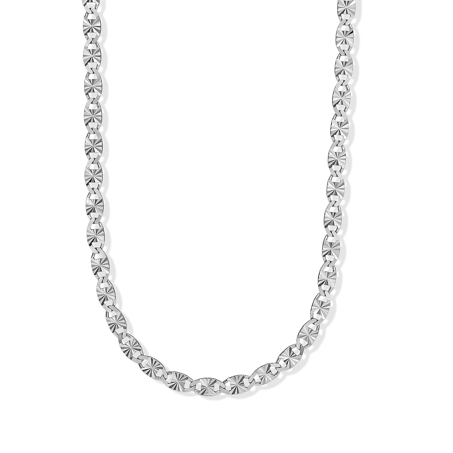 Sterling Silver 1.4mm Valentina Star Chain Necklace 2.35 Grams 18 Inches