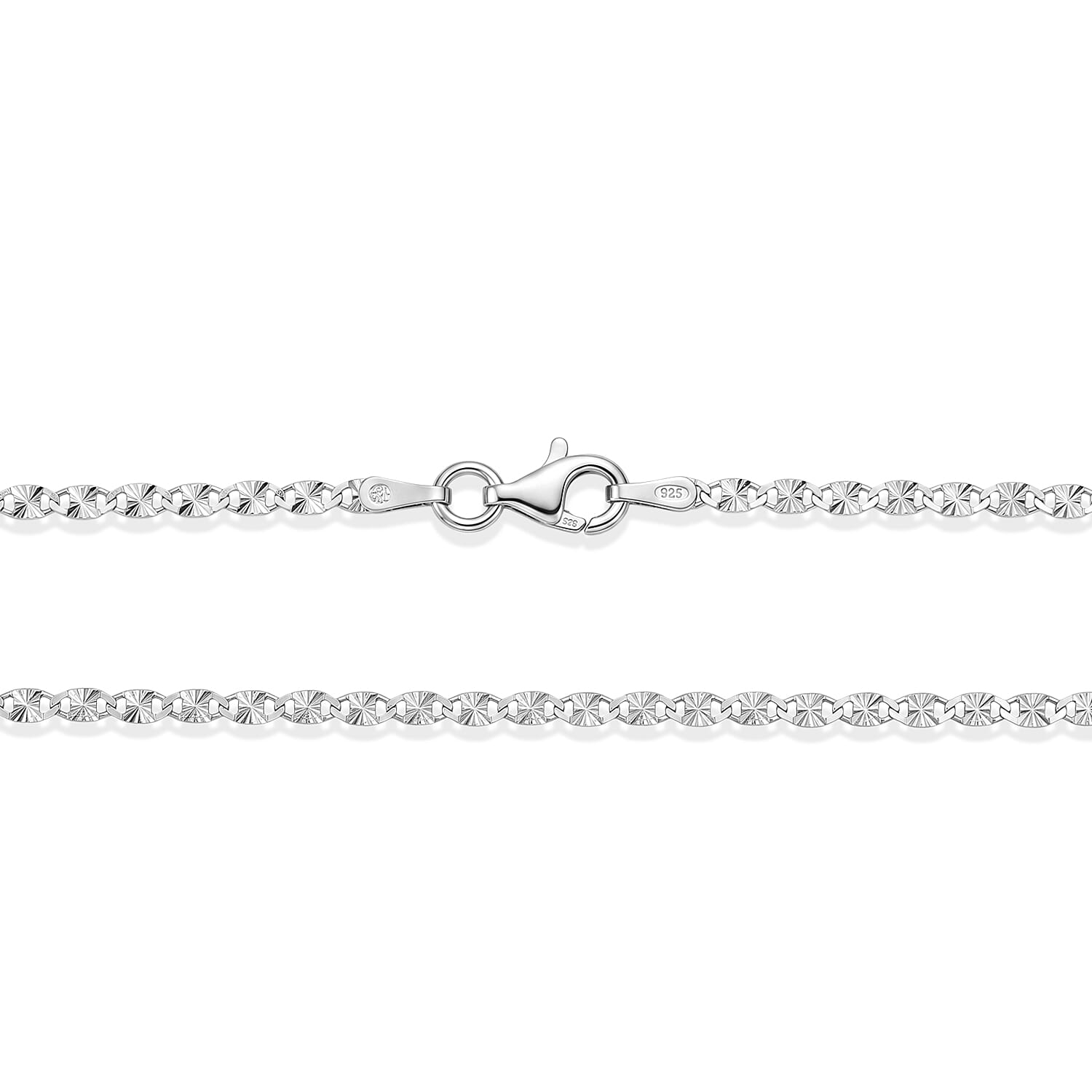 Sterling Silver 1.4mm Valentina Star Chain Necklace 2.35 Grams 18 Inches