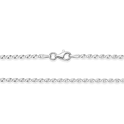 Sterling Silver 1.4mm Valentina Star Chain Necklace 2.35 Grams 18 Inches