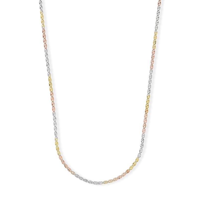 1.4mm Valentina Star Chain Necklace in 14K YRG Over and Sterling Silver 2.65 Grams 18 Inches
