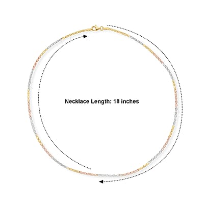 1.4mm Valentina Star Chain Necklace in 14K YRG Over and Sterling Silver 2.65 Grams 18 Inches