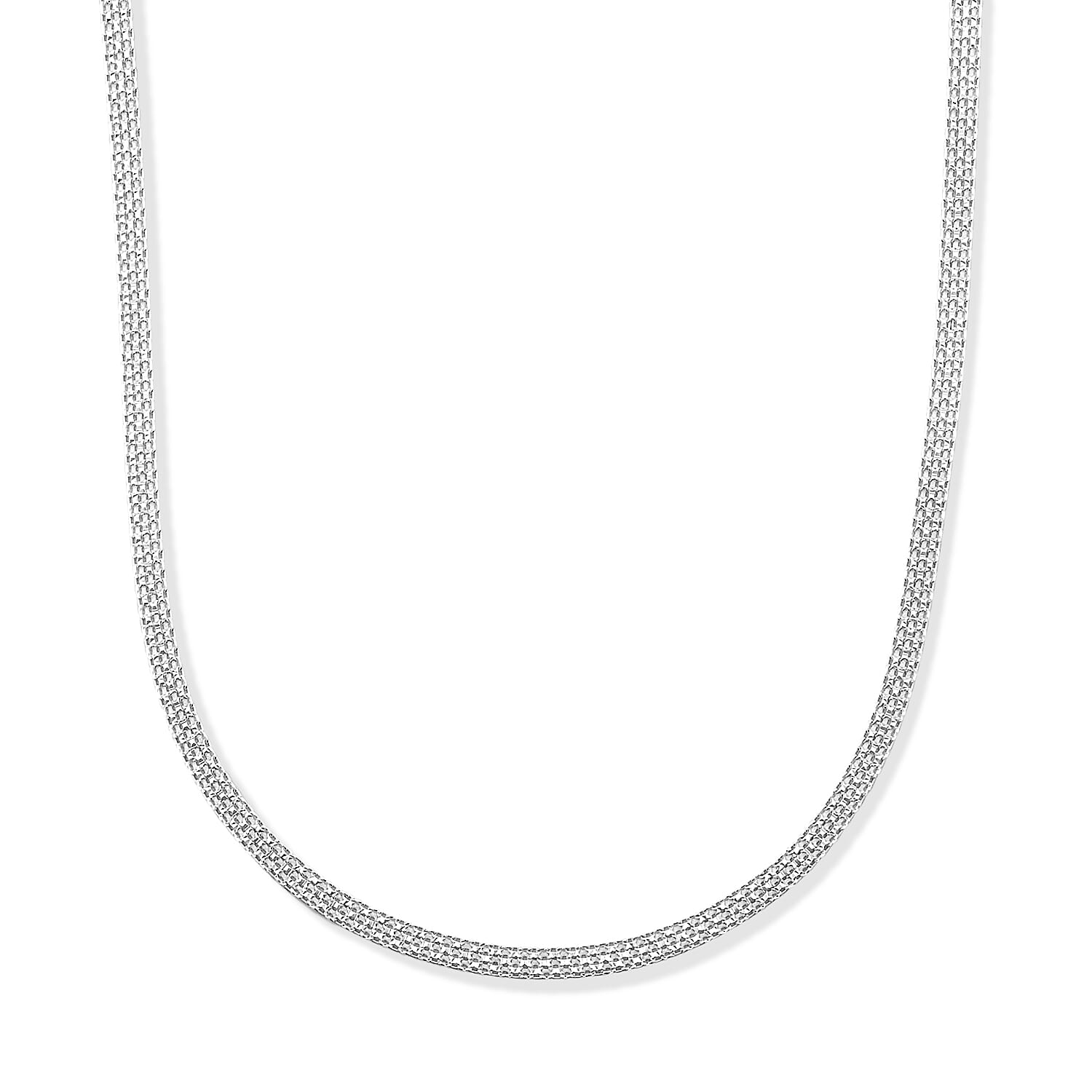Italian 1.4mm Bismark Chain Necklace in Sterling Silver 5.70 Grams 18 Inches