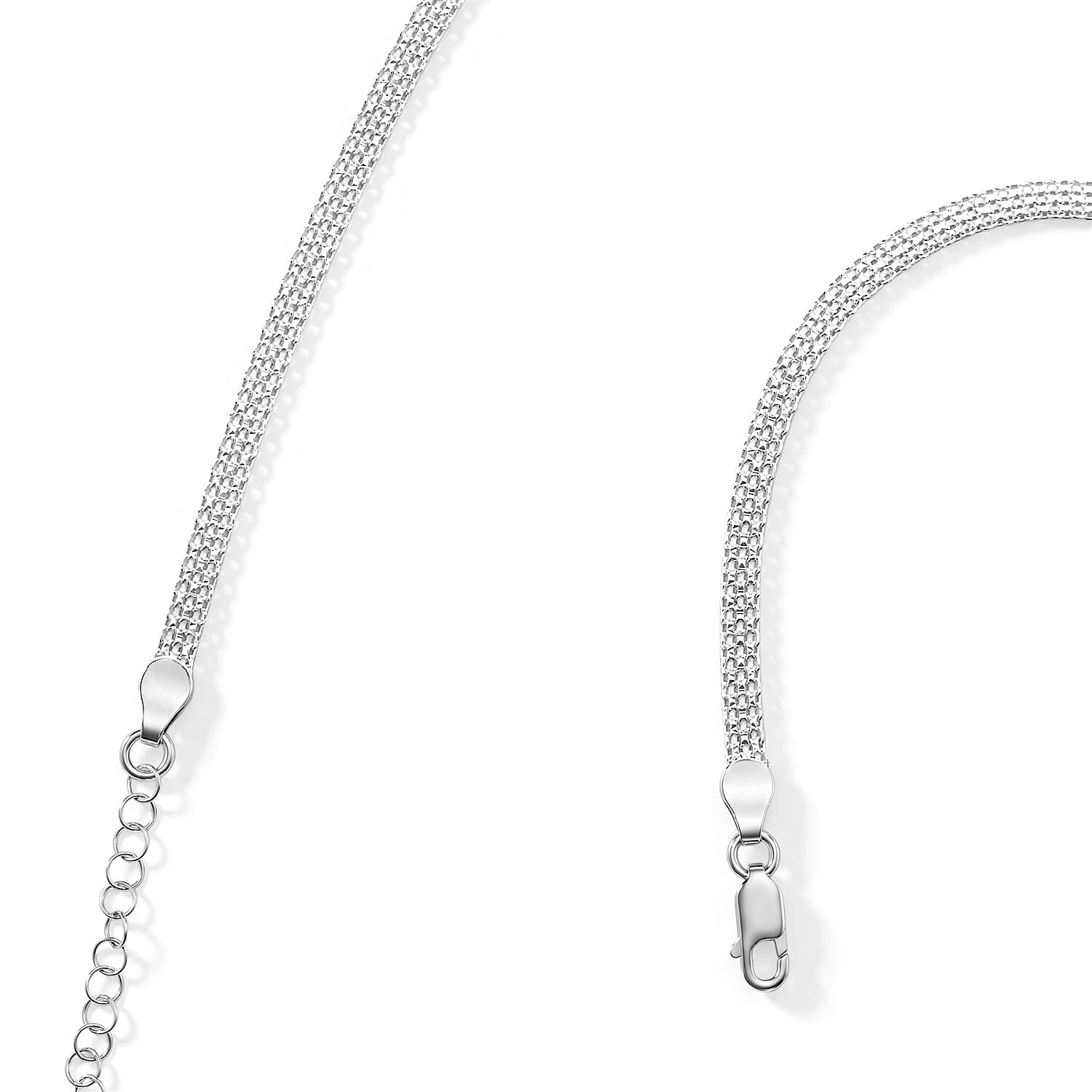 Italian 1.4mm Bismark Chain Necklace in Sterling Silver 5.70 Grams 18 Inches