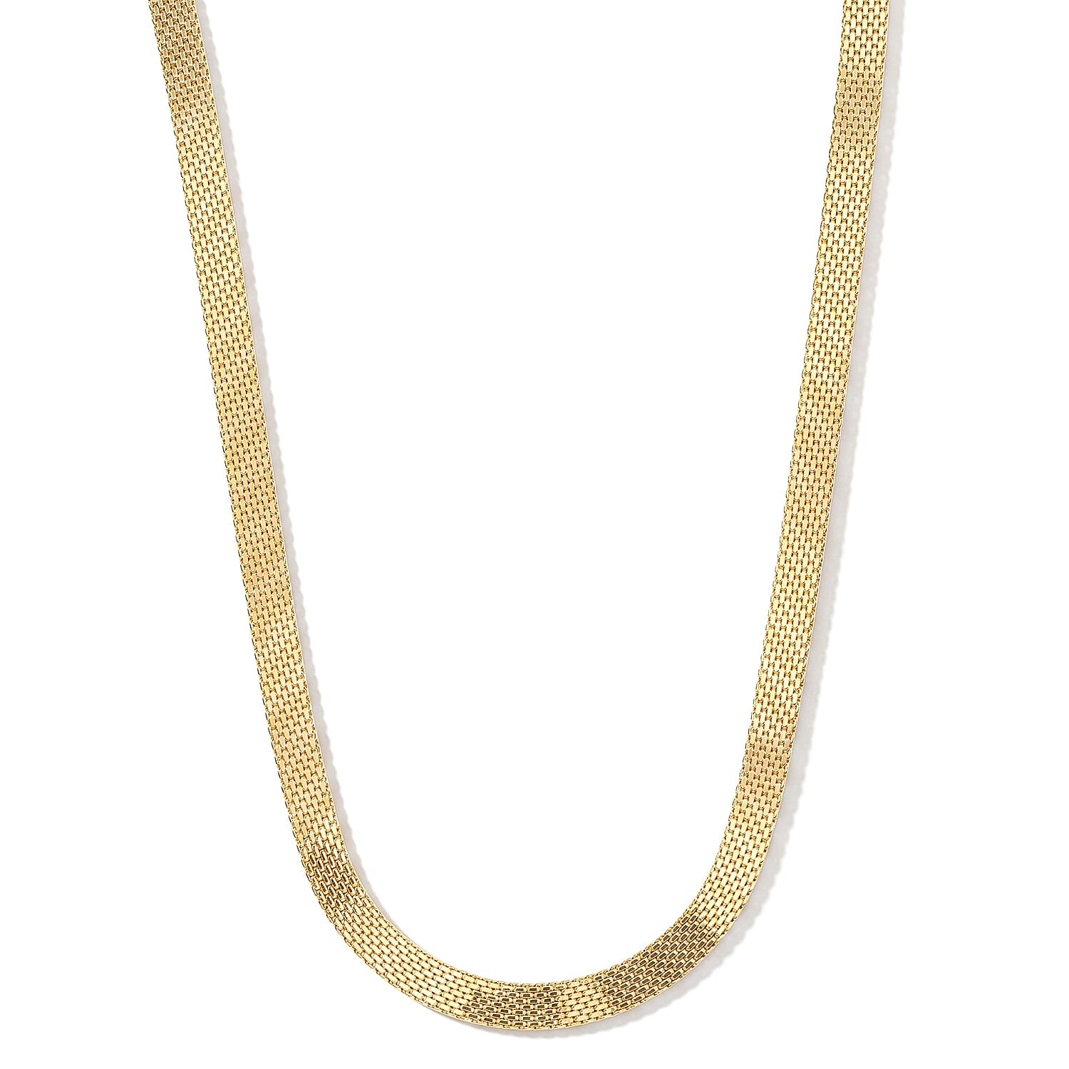 1.4mm Bismark Chain Necklace in 14K YG Over Sterling Silver 13.40 Grams 18 Inches