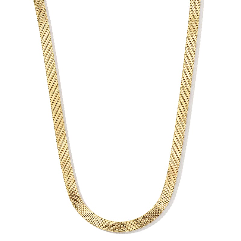 1.4mm Bismark Chain Necklace in 14K YG Over Sterling Silver 13.40 Grams 18 Inches