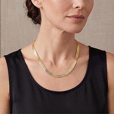 1.4mm Bismark Chain Necklace in 14K YG Over Sterling Silver 13.40 Grams 18 Inches