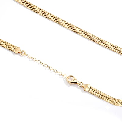 1.4mm Bismark Chain Necklace in 14K YG Over Sterling Silver 13.40 Grams 18 Inches