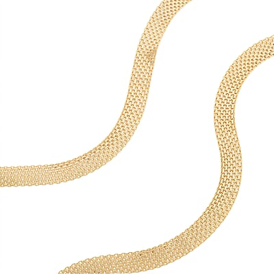 1.4mm Bismark Chain Necklace in 14K YG Over Sterling Silver 13.40 Grams 18 Inches