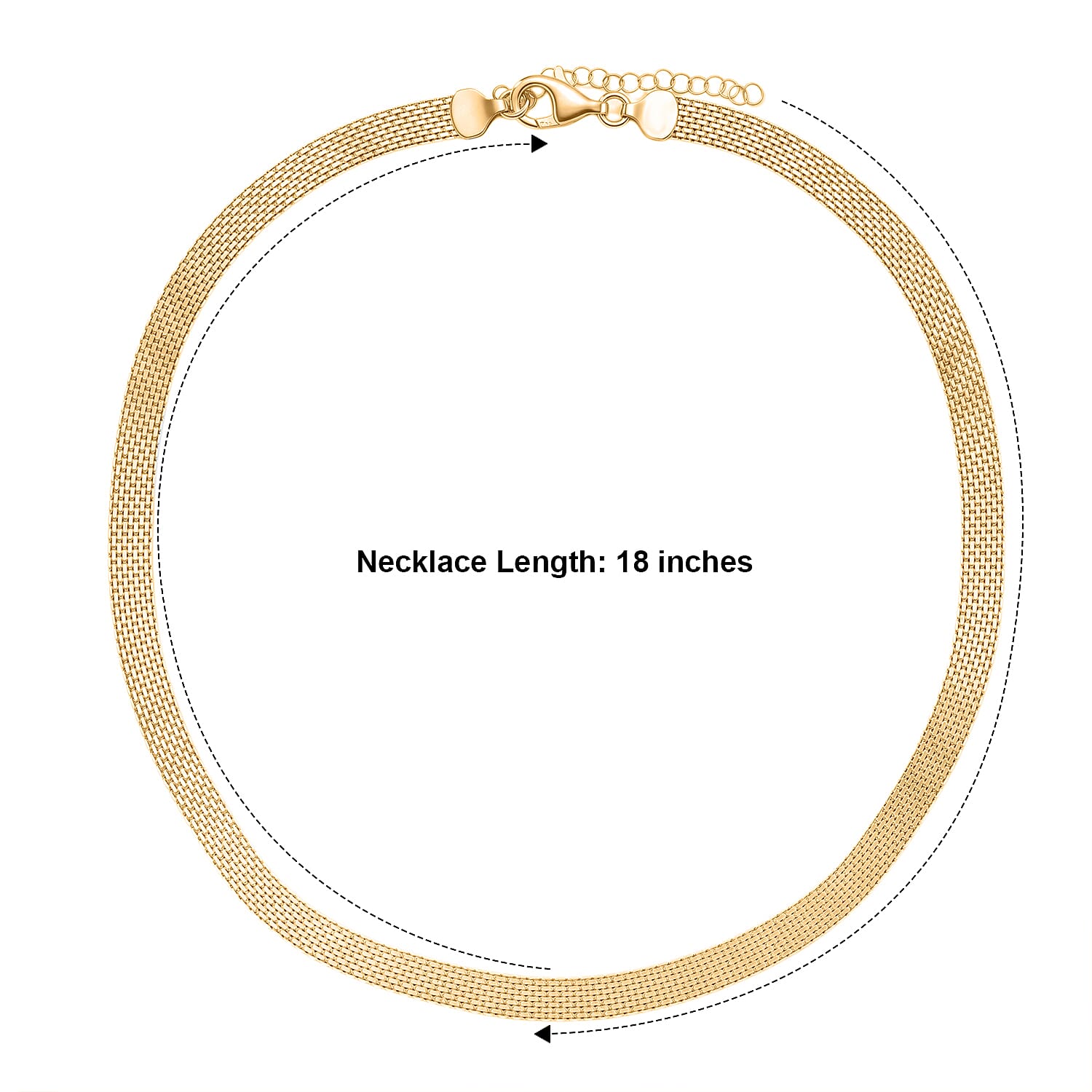 1.4mm Bismark Chain Necklace in 14K YG Over Sterling Silver 13.40 Grams 18 Inches