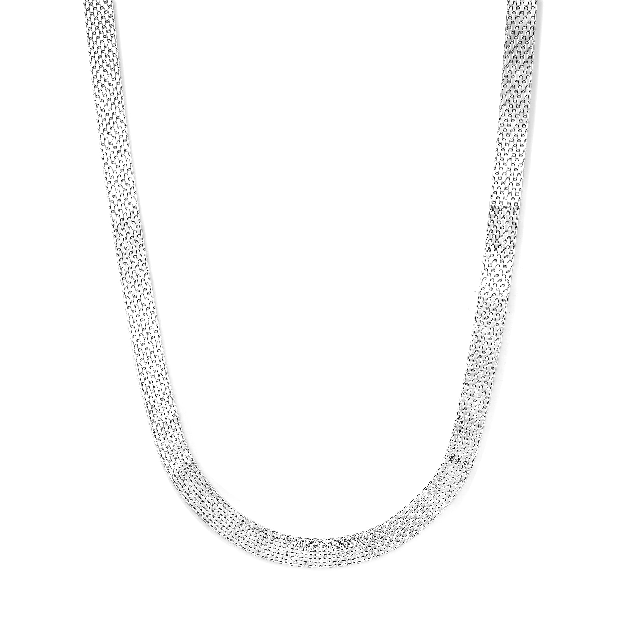 Italian 1.4mm Bismark Chain Necklace in Sterling Silver 13.40 Grams 18 Inches