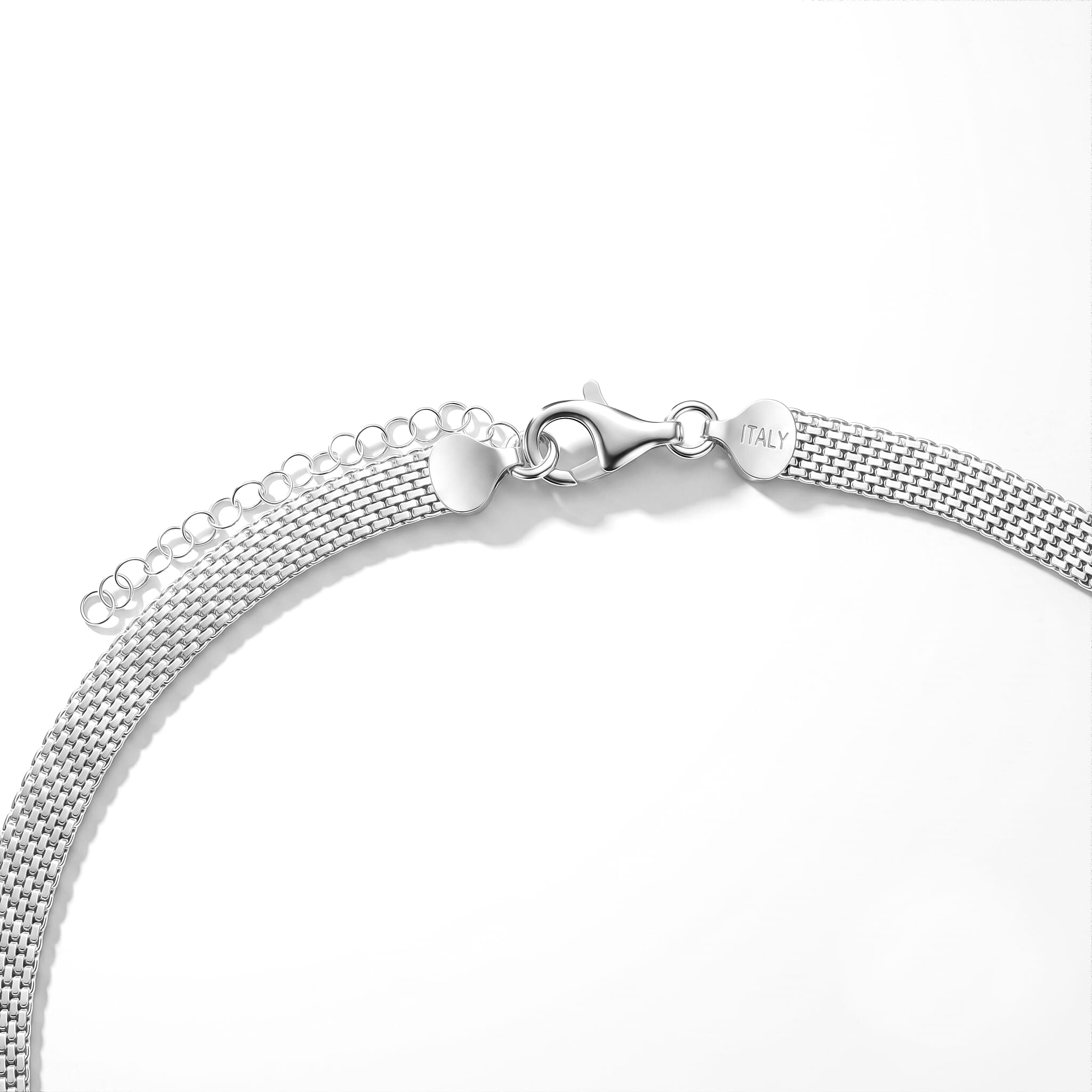 Italian 1.4mm Bismark Chain Necklace in Sterling Silver 13.40 Grams 18 Inches