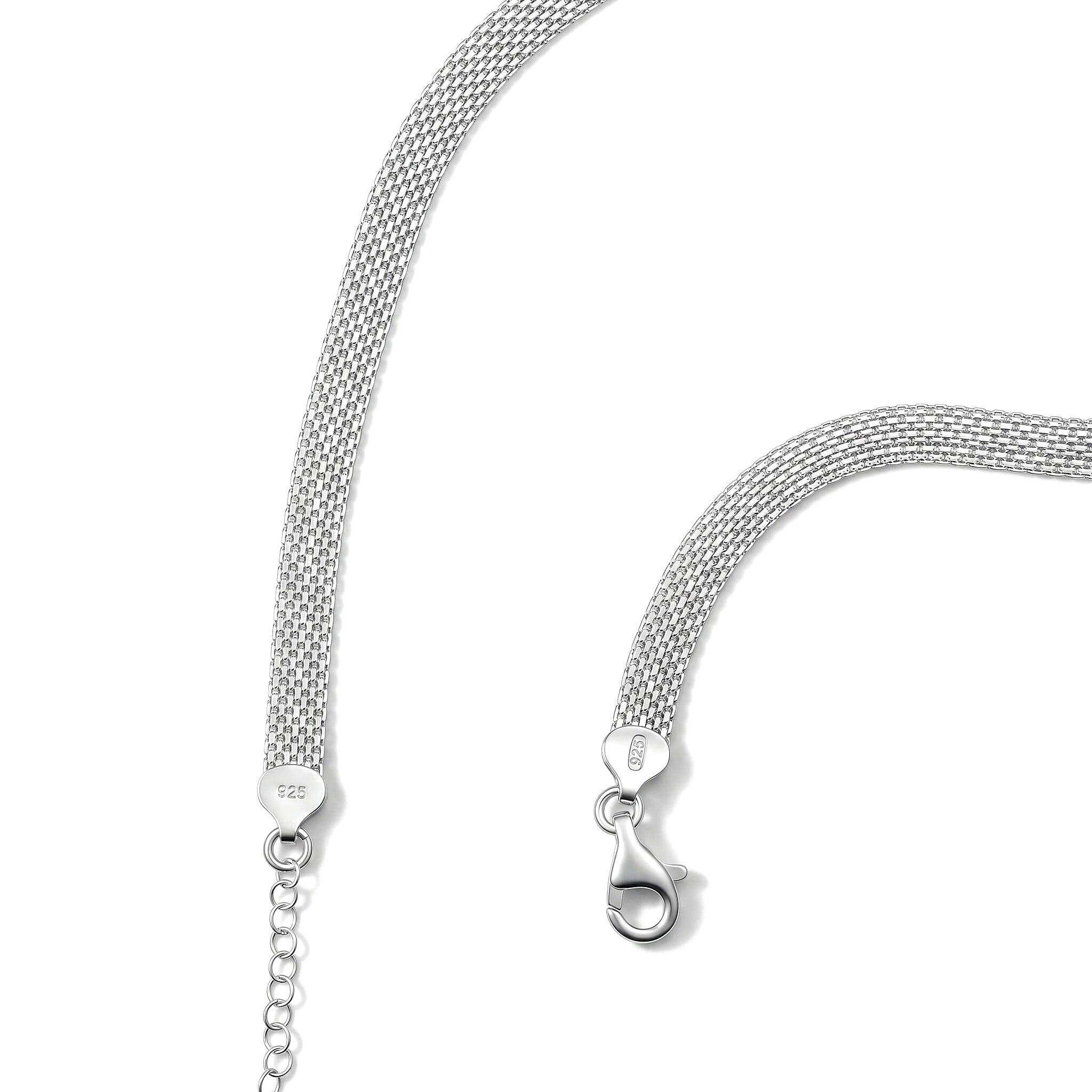 Italian 1.4mm Bismark Chain Necklace in Sterling Silver 13.40 Grams 18 Inches
