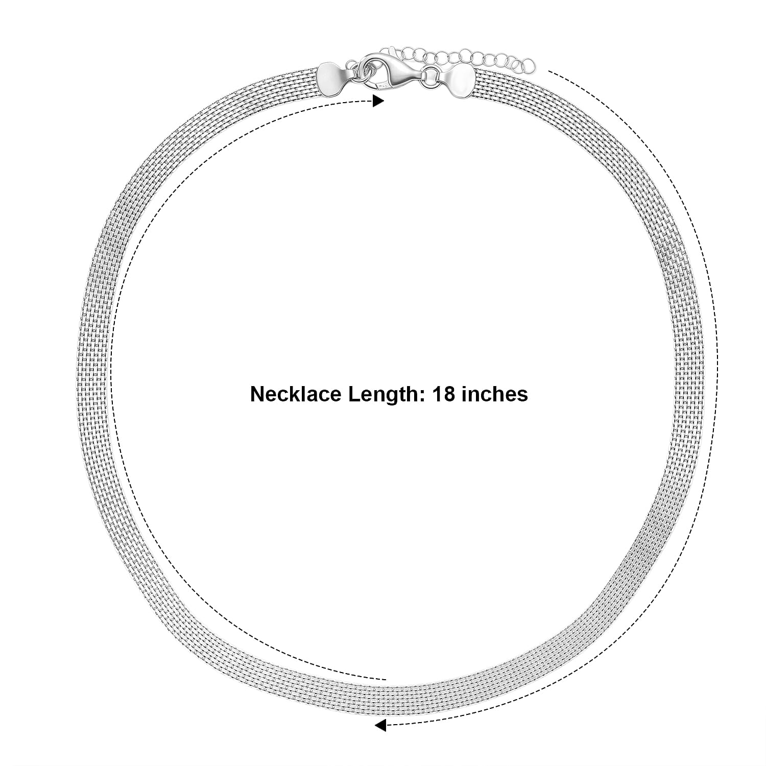 Italian 1.4mm Bismark Chain Necklace in Sterling Silver 13.40 Grams 18 Inches
