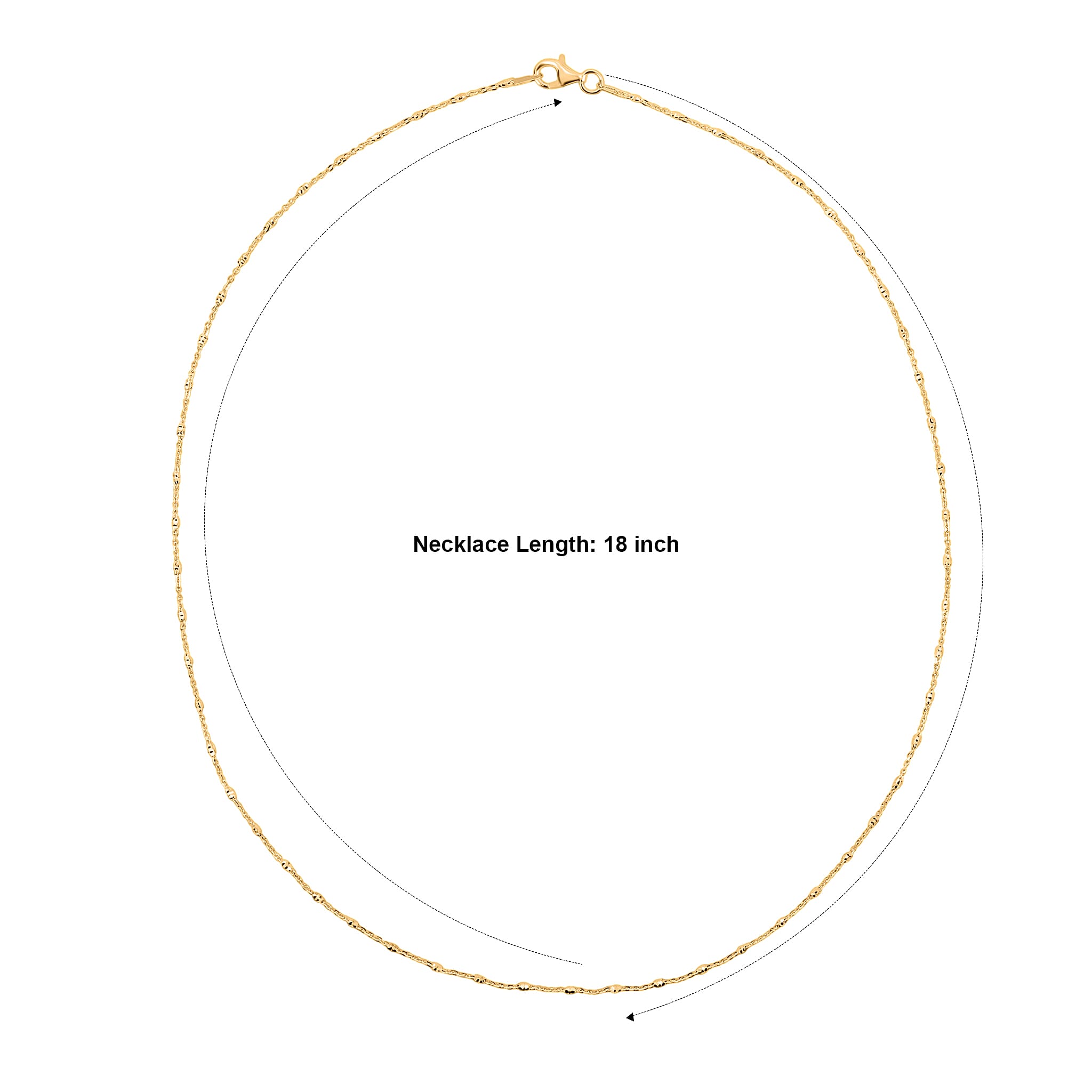 Italian 1.4mm Tube Brite Long Chain Necklace in 14K YG Over Sterling Silver 2.40 Grams 18 Inches
