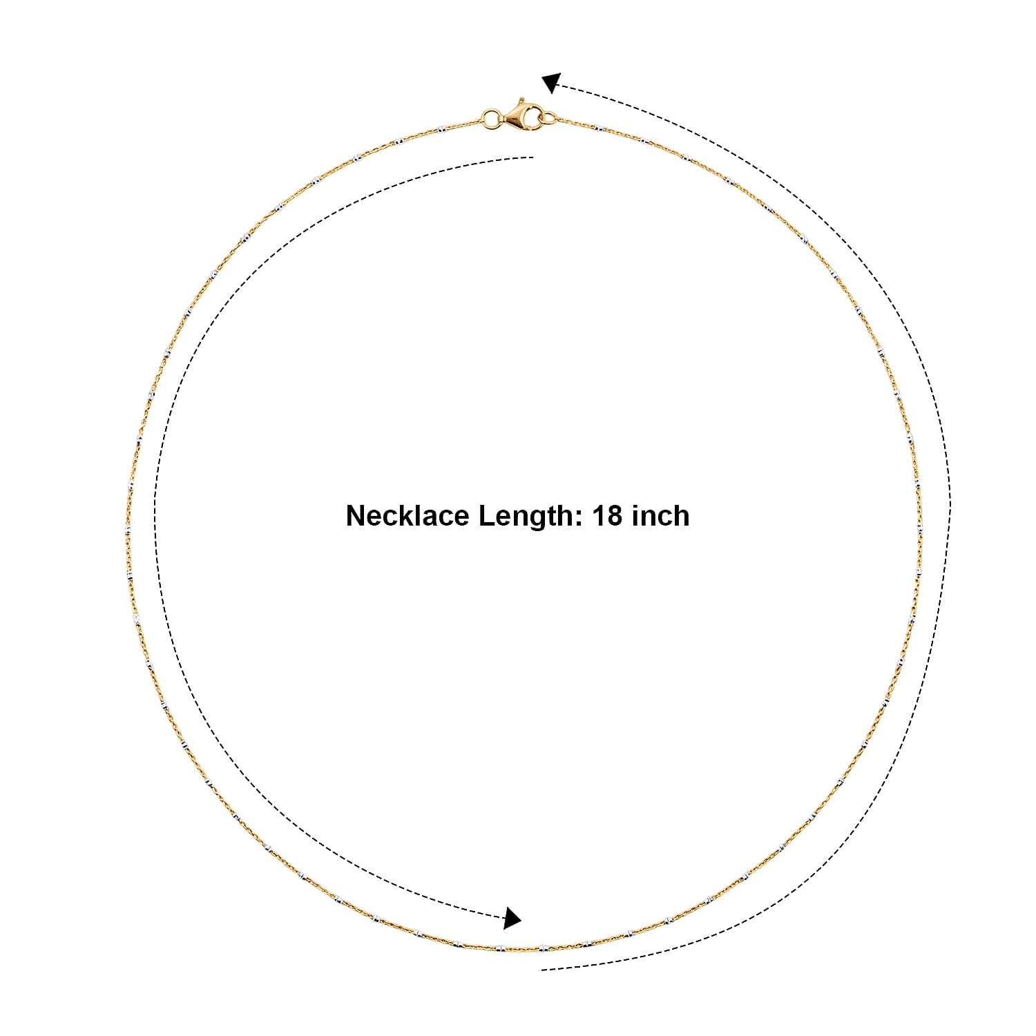 Italian 1.4mm Tube Brite Long Chain Necklace in 14K YG Over and Sterling Silver 2.40 Grams 18 Inches