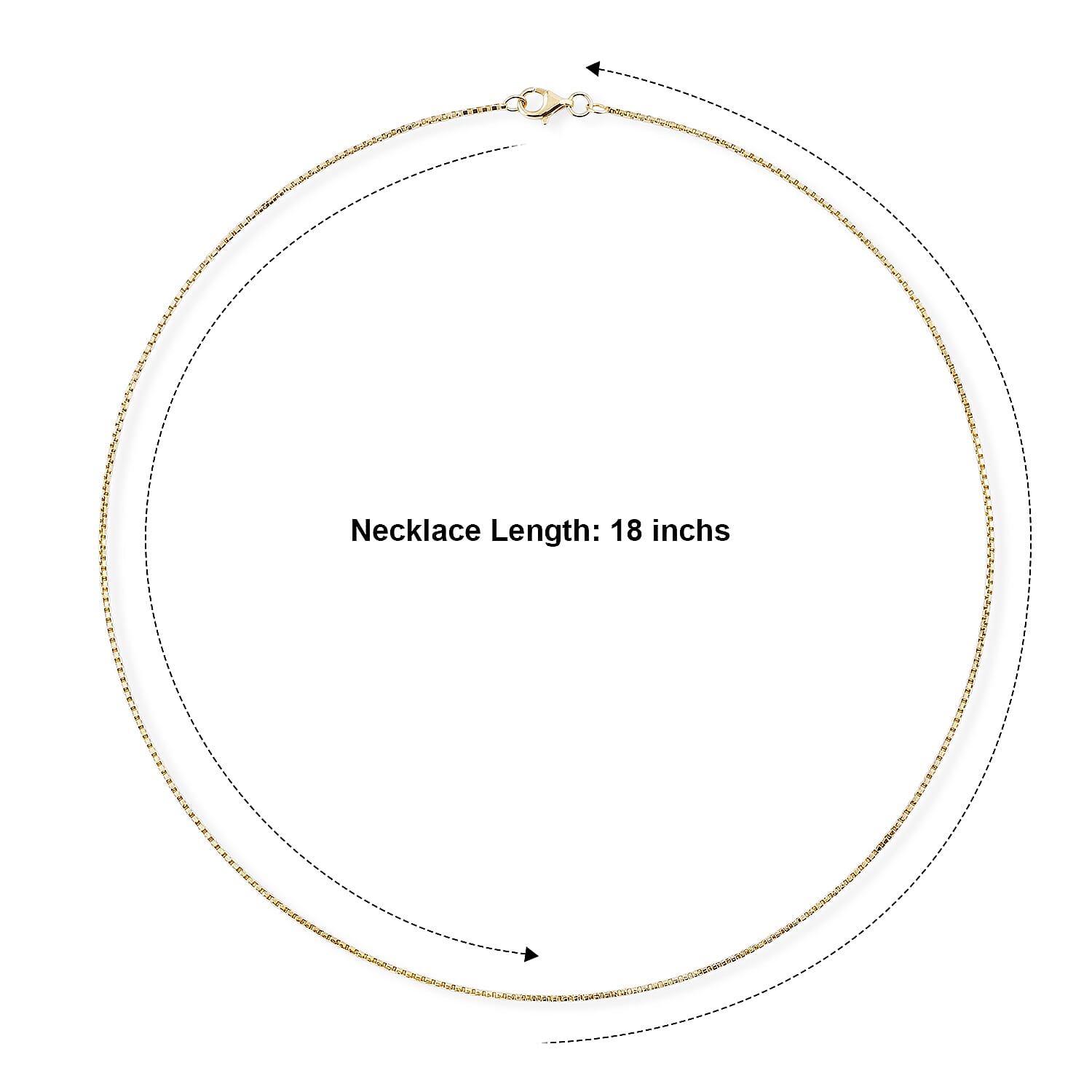 Italian 1.2mm Round Box Silk Chain Necklace in 14K YG Over Sterling Silver 3.75 Grams 18 Inches