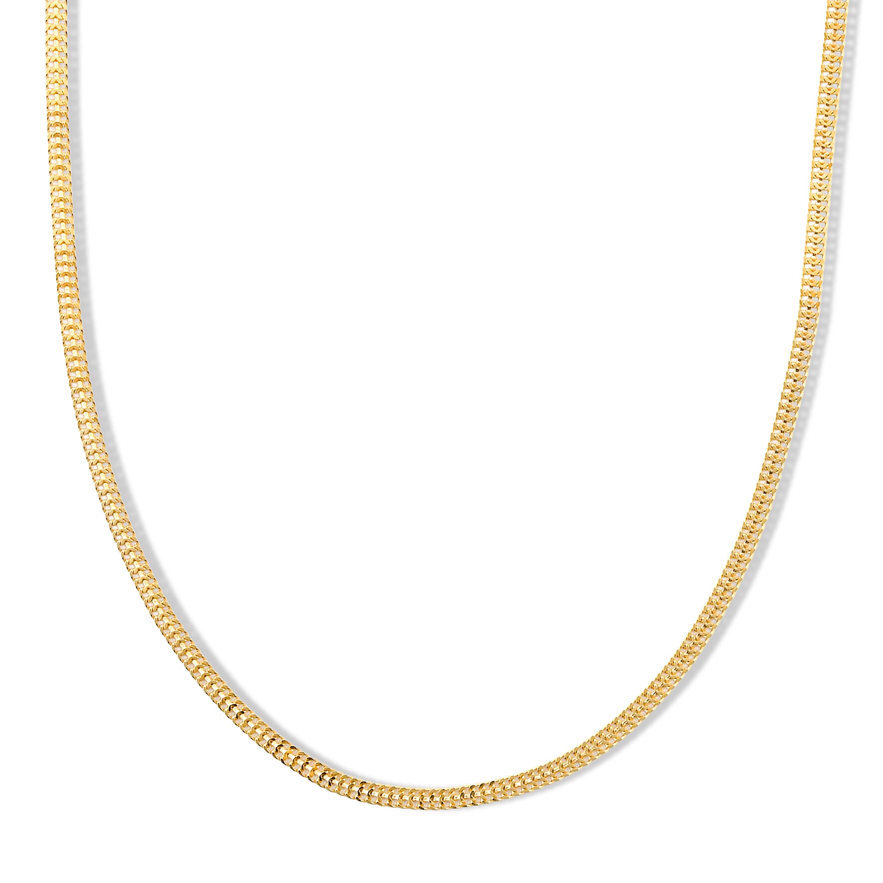 Italian 2mm Arrow Chain Necklace in 14K YG Over Sterling Silver 4.55 Grams 18 Inches