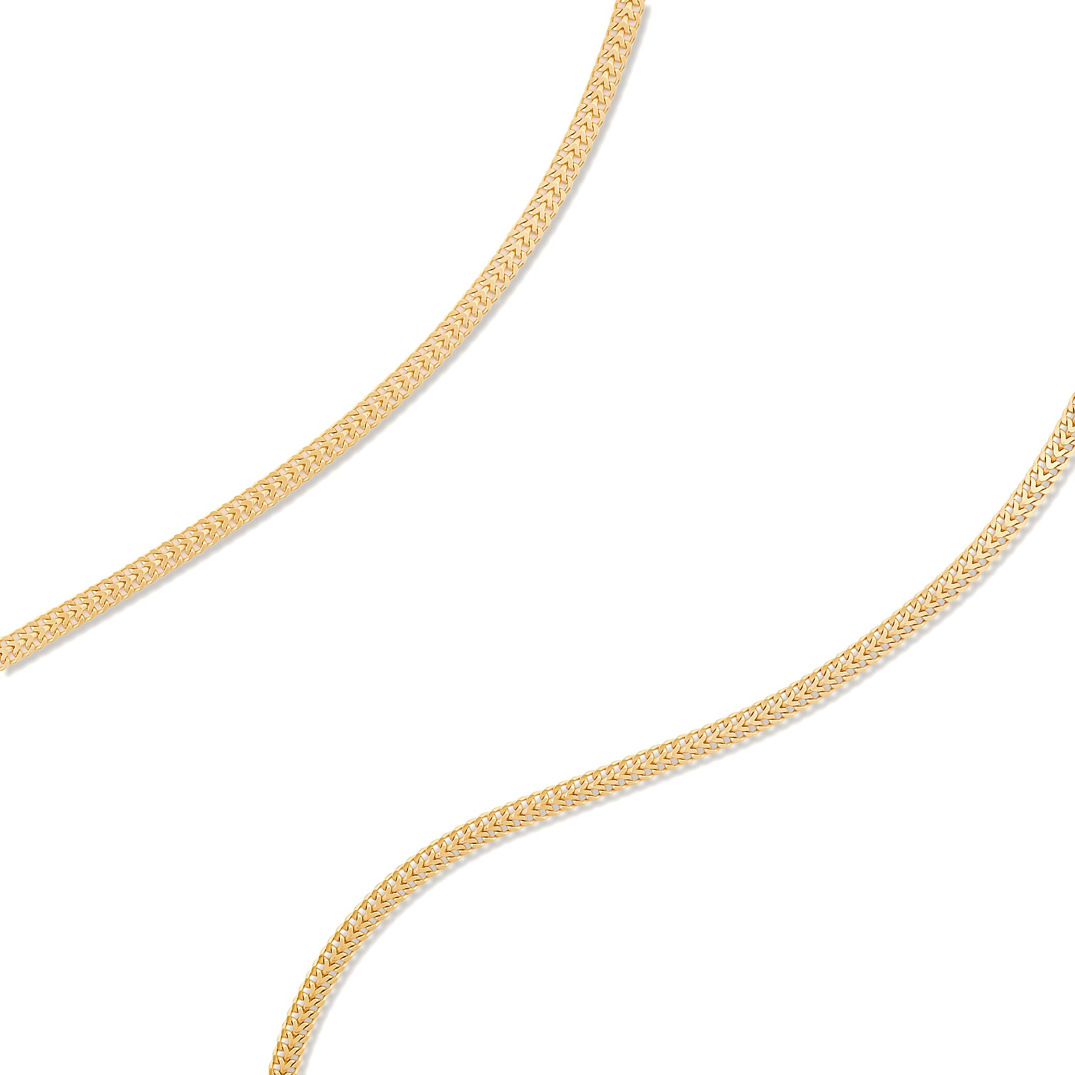 Italian 2mm Arrow Chain Necklace in 14K YG Over Sterling Silver 4.55 Grams 18 Inches