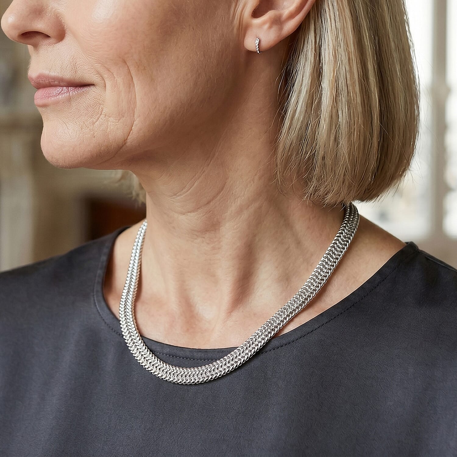3mm Arrow Chain Necklace in Sterling Silver 20.10 Grams 18 Inches
