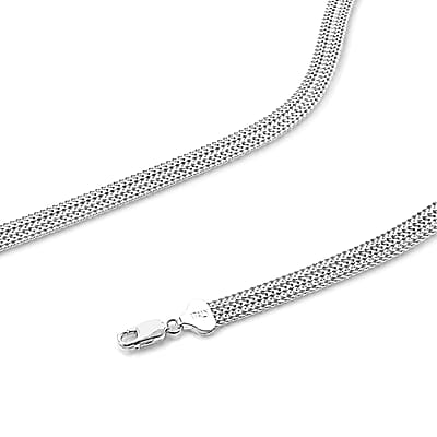 Italian 3mm Arrow Chain Necklace in Sterling Silver 20.10 Grams 18 Inches