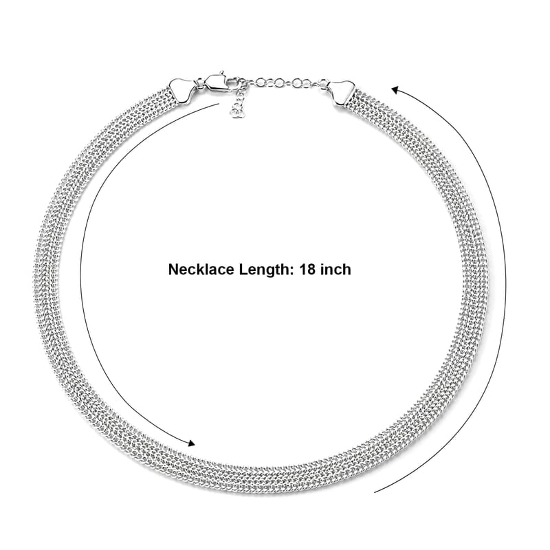 Italian 3mm Arrow Chain Necklace in Sterling Silver 20.10 Grams 18 Inches