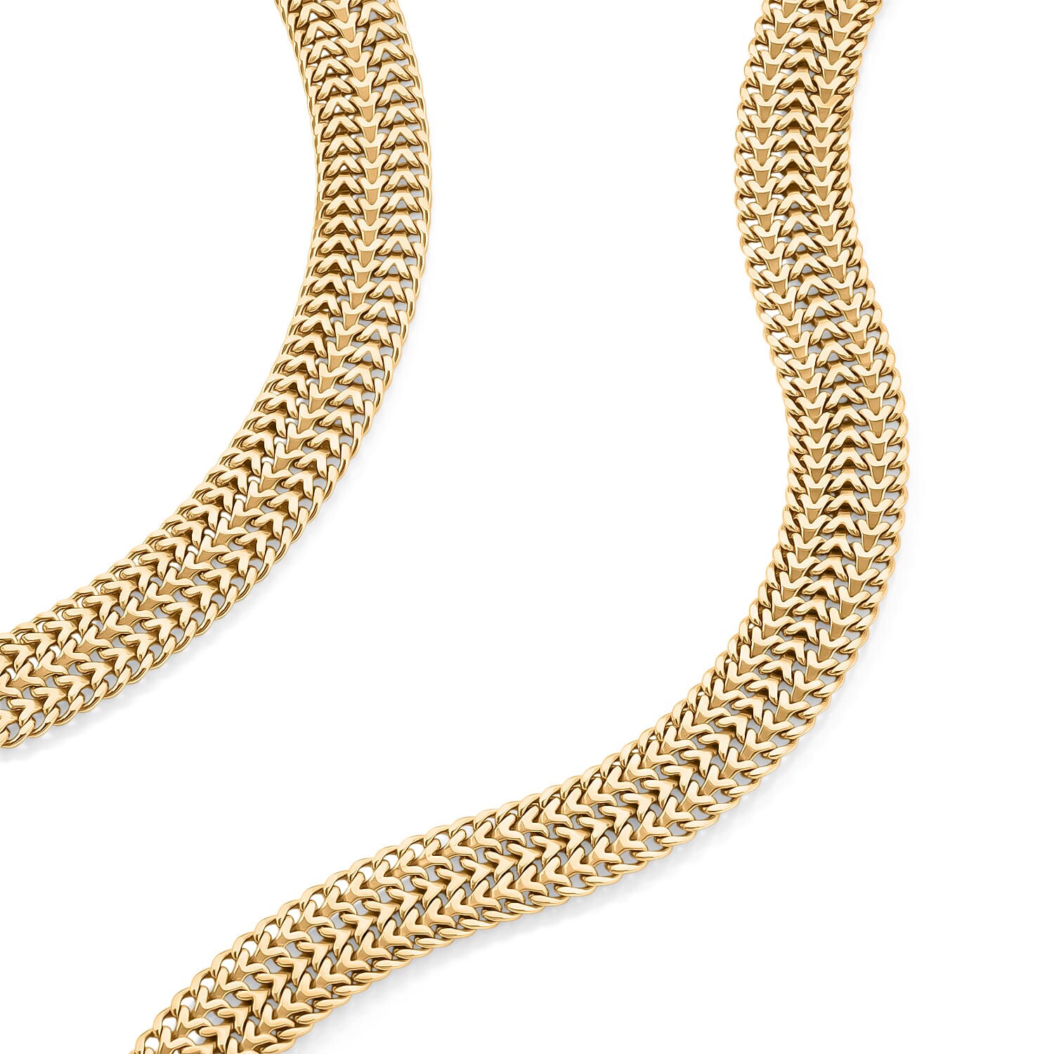 3mm Arrow Chain Necklace in 14K YG Over Sterling Silver 20.10 Grams 18 Inches