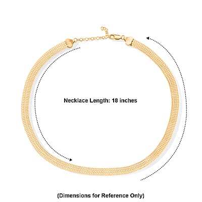 3mm Arrow Chain Necklace in 14K YG Over Sterling Silver 20.10 Grams 18 Inches