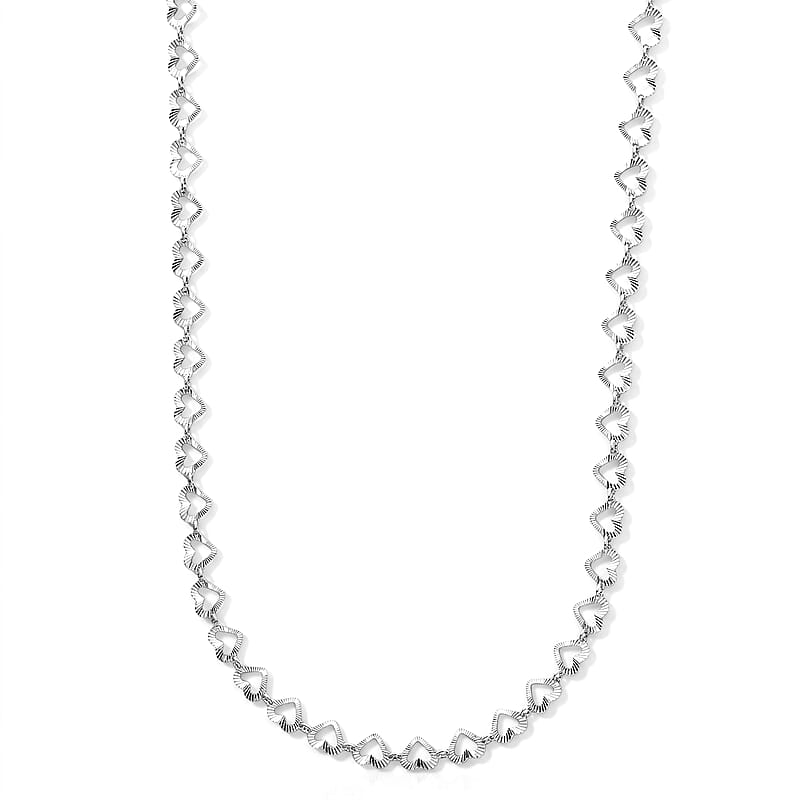 Italian 0.6mm Arte Cuore Chain Necklace in Sterling Silver 4.65 Grams 18 Inches