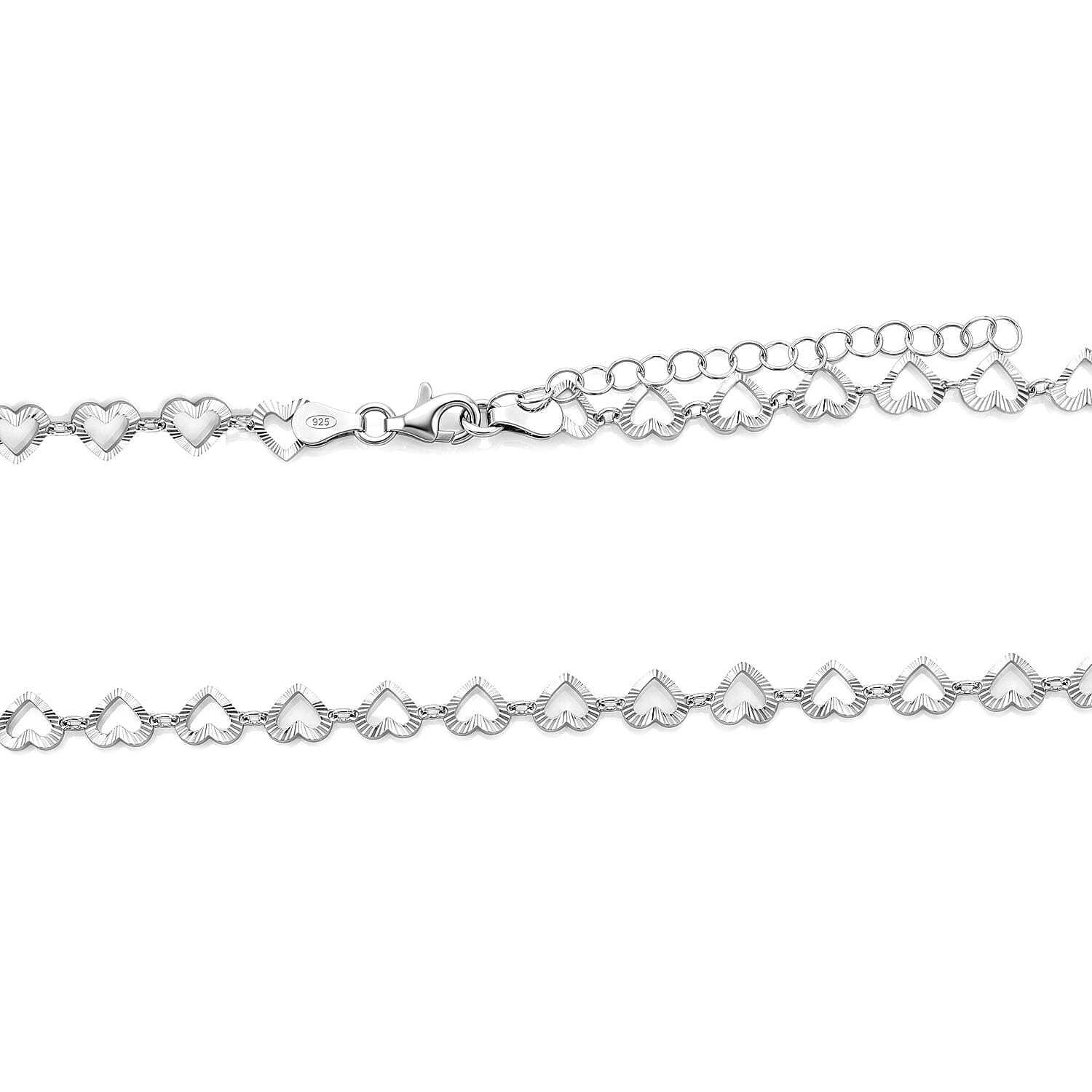 Italian 0.6mm Arte Cuore Chain Necklace in Sterling Silver 4.65 Grams 18 Inches