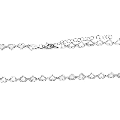 Italian 0.6mm Arte Cuore Chain Necklace in Sterling Silver 4.65 Grams 18 Inches