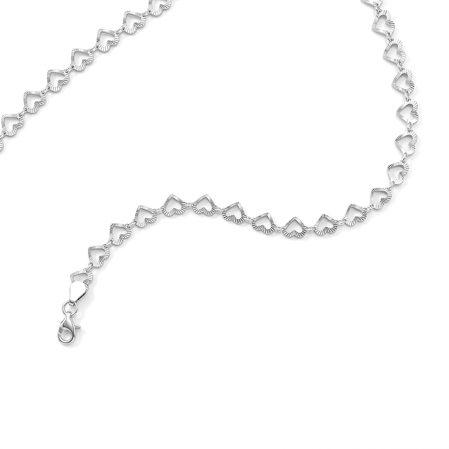 Italian 0.6mm Arte Cuore Chain Necklace in Sterling Silver 4.65 Grams 18 Inches