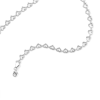 Italian 0.6mm Arte Cuore Chain Necklace in Sterling Silver 4.65 Grams 18 Inches