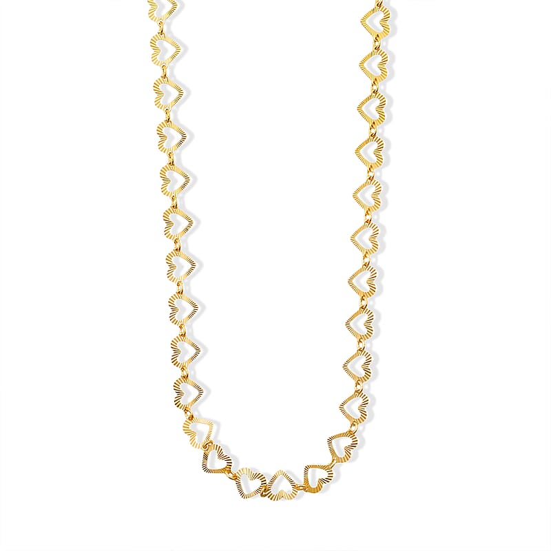 0.6mm Arte Cuore Chain Necklace in 14K YG Over Sterling Silver 4.65 Grams 18 Inches