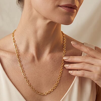 0.6mm Arte Cuore Chain Necklace in 14K YG Over Sterling Silver 4.65 Grams 18 Inches