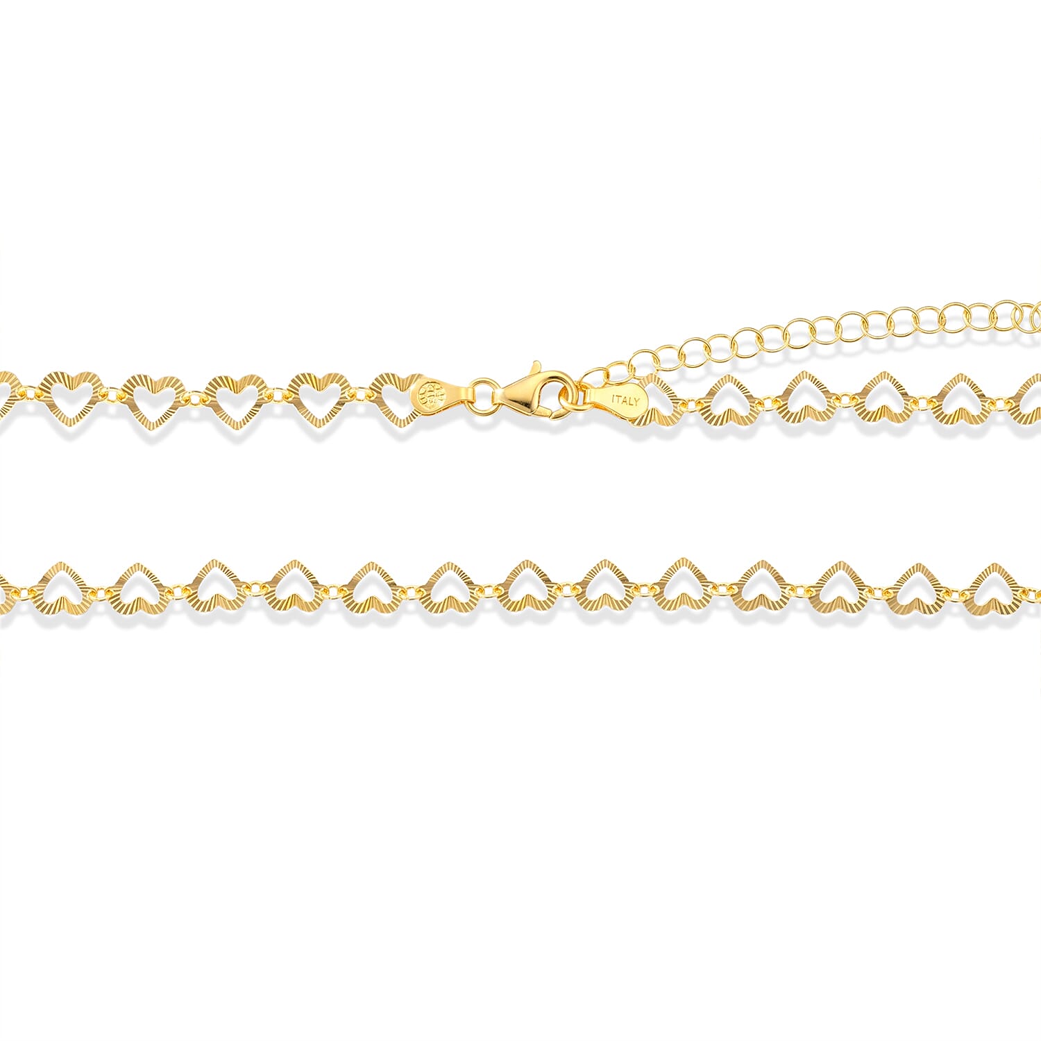 0.6mm Arte Cuore Chain Necklace in 14K YG Over Sterling Silver 4.65 Grams 18 Inches
