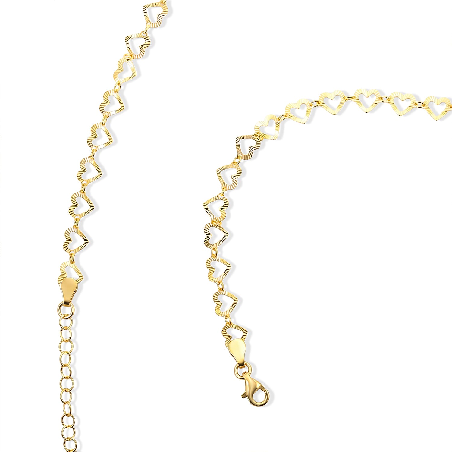0.6mm Arte Cuore Chain Necklace in 14K YG Over Sterling Silver 4.65 Grams 18 Inches