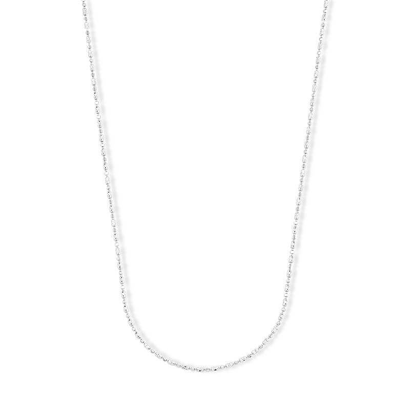 0.4mm CPSL/DC Typhoon Chain Necklace in Rhodium Over Sterling Silver 5.95 Grams 18 Inches