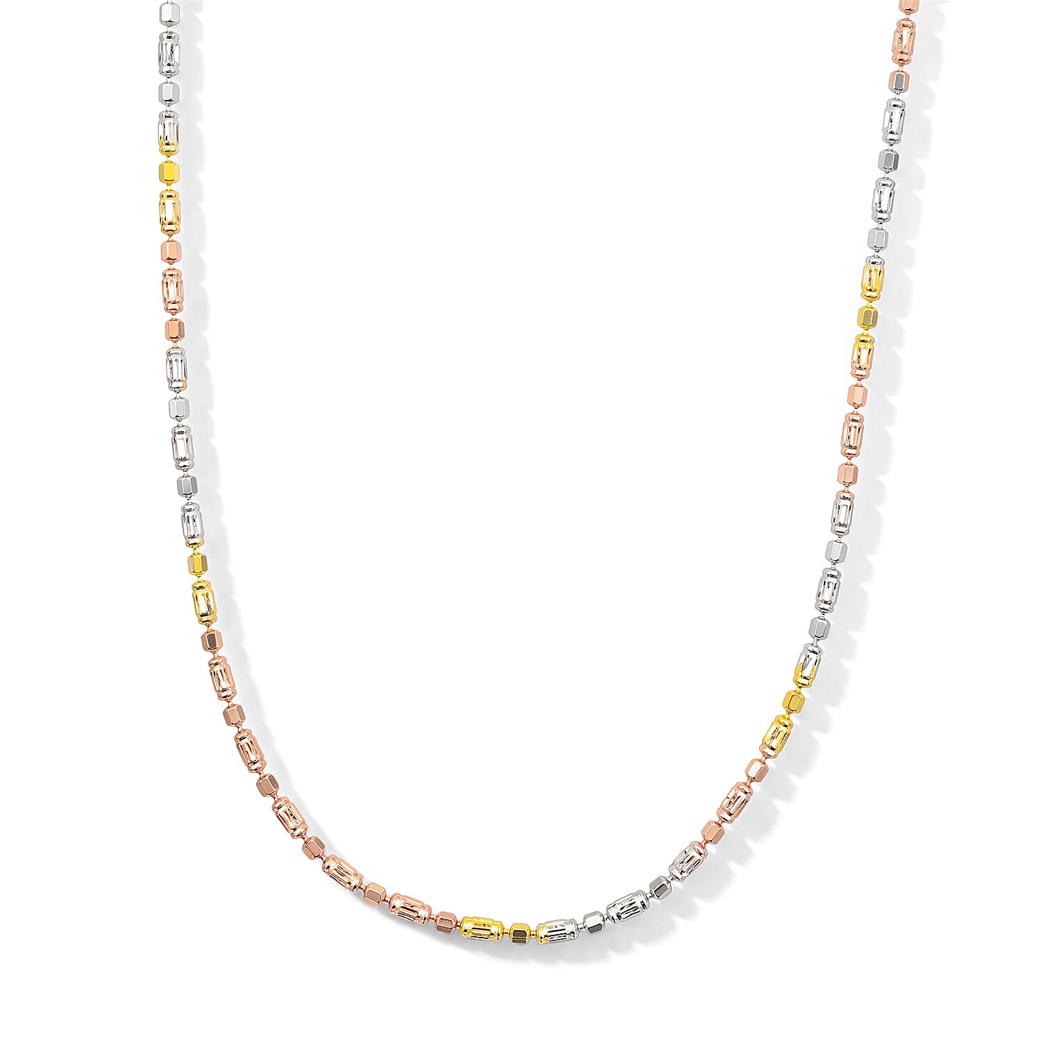 Italian 1.2mm CPSL/DC Typhoon Chain Necklace in 14K YRG Over and Sterling Silver 10.70 Grams 18 Inches