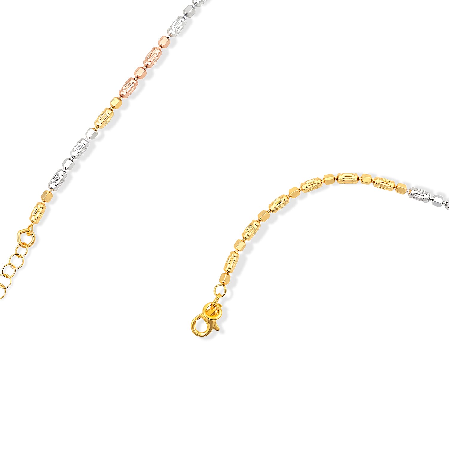 Italian 1.2mm CPSL/DC Typhoon Chain Necklace in 14K YRG Over and Sterling Silver 10.70 Grams 18 Inches